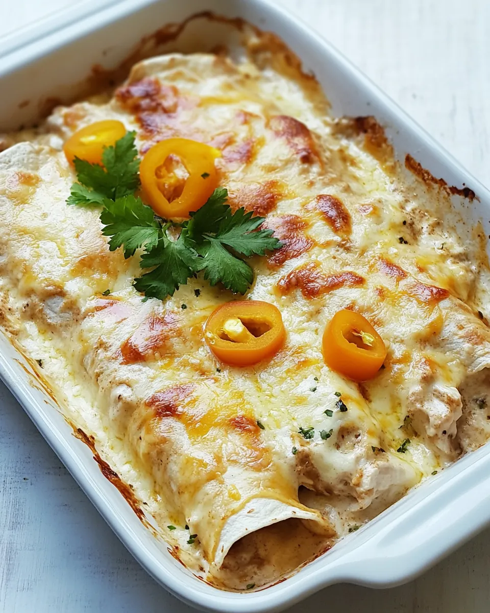 Skinny White Chicken Enchiladas