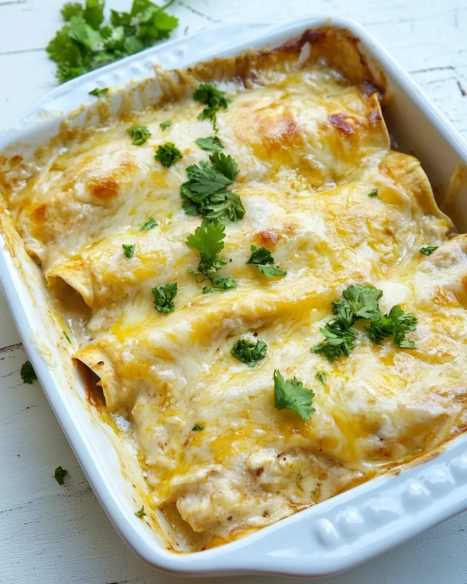 Skinny White Chicken Enchiladas