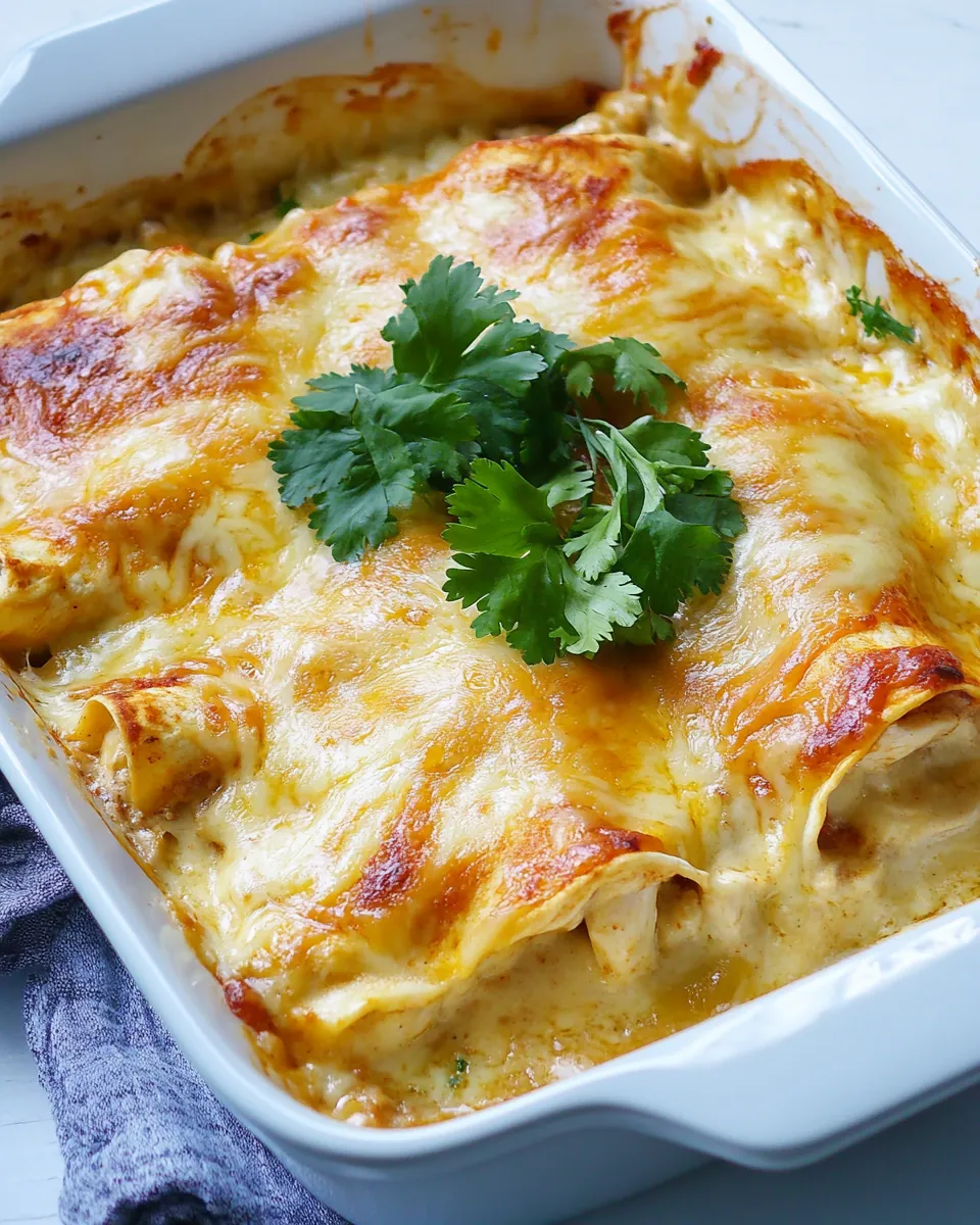 Skinny White Chicken Enchiladas
