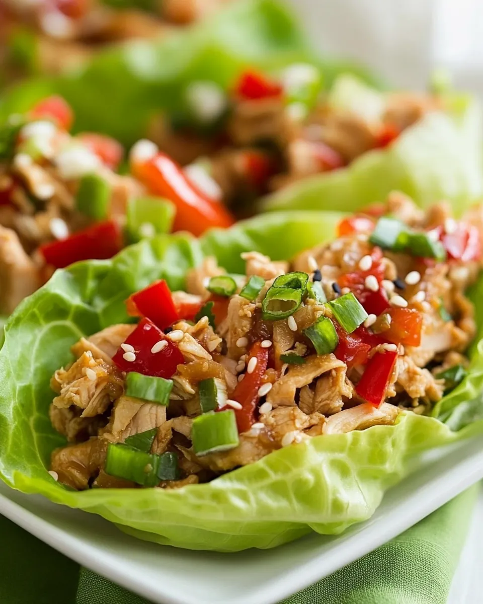 Slow Cooker Asian Chicken Lettuce Wraps