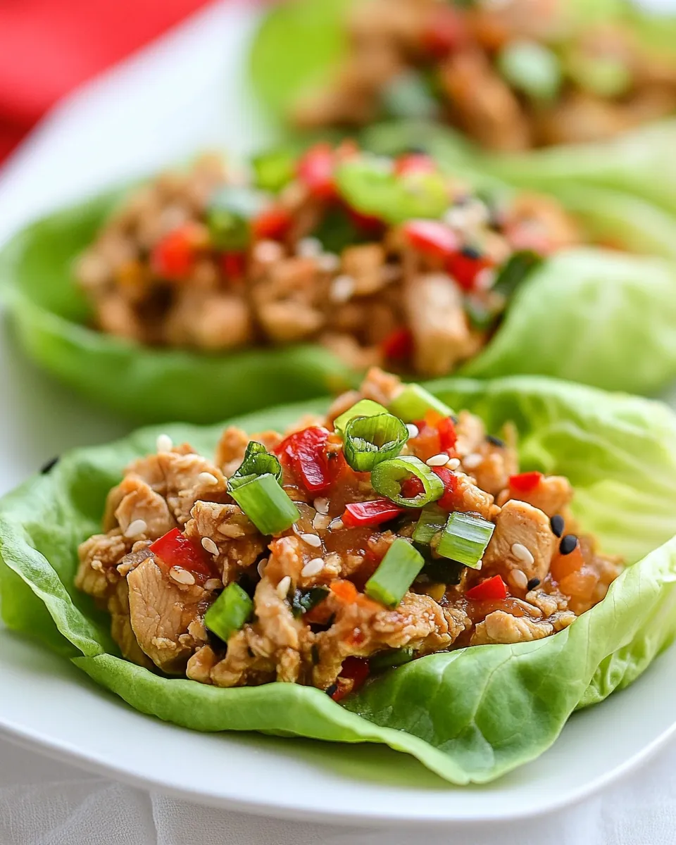Slow Cooker Asian Chicken Lettuce Wraps