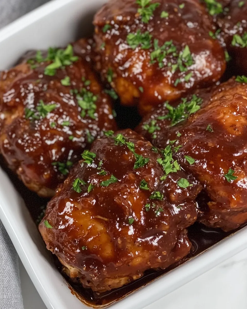 Slow Cooker BBQ Chicken Thighs