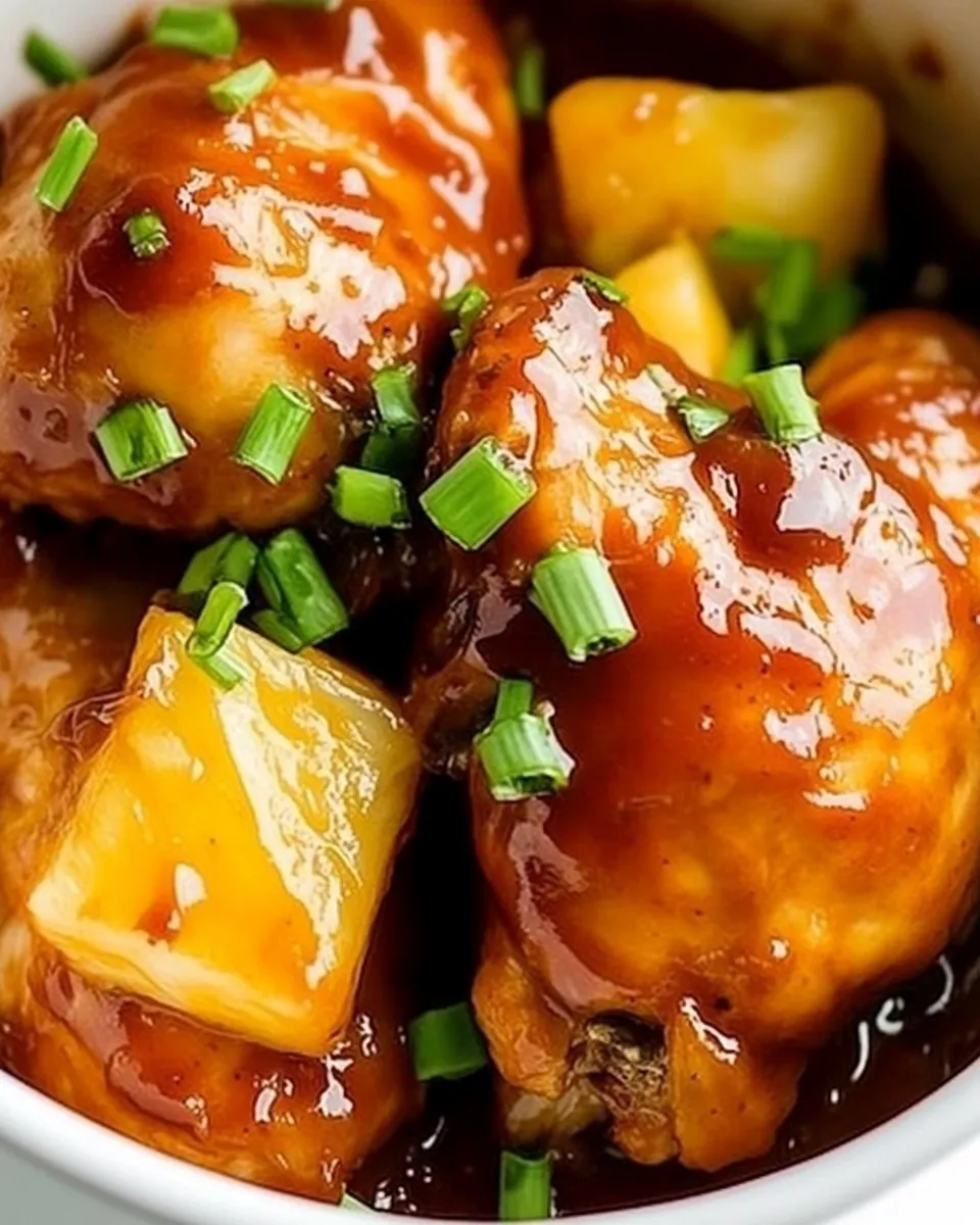 Slow Cooker BBQ Pineapple Chicken