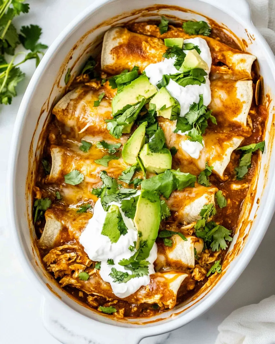 Slow Cooker Chicken Enchiladas