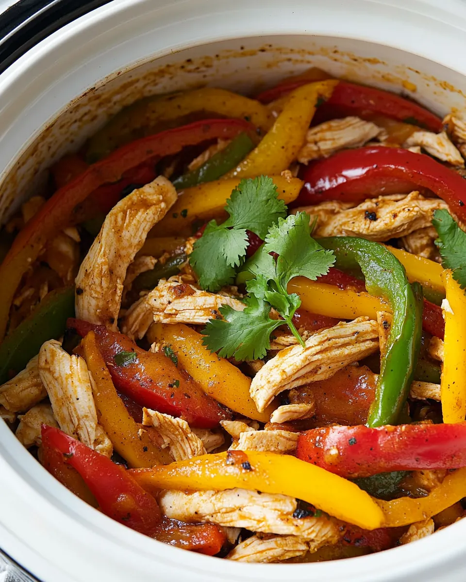 Slow Cooker Chicken Fajitas