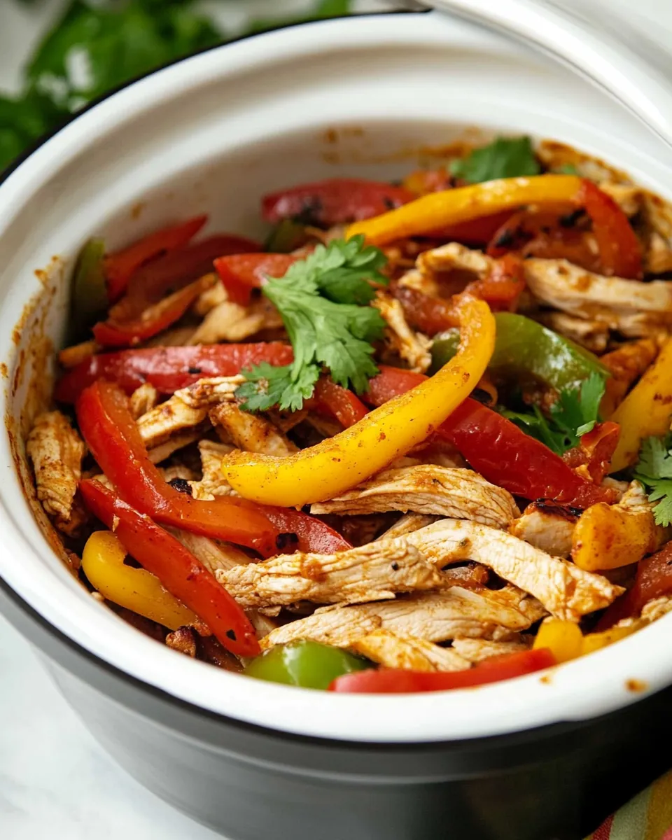 Slow Cooker Chicken Fajitas