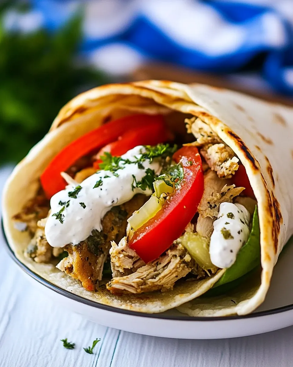 Slow Cooker Chicken Gyros