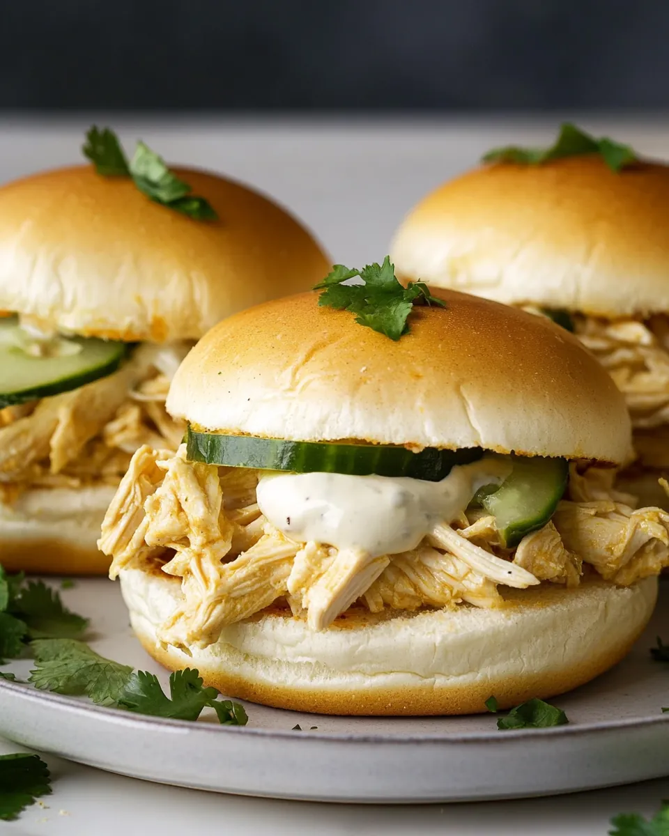 Slow Cooker Chicken Shawarma Sliders