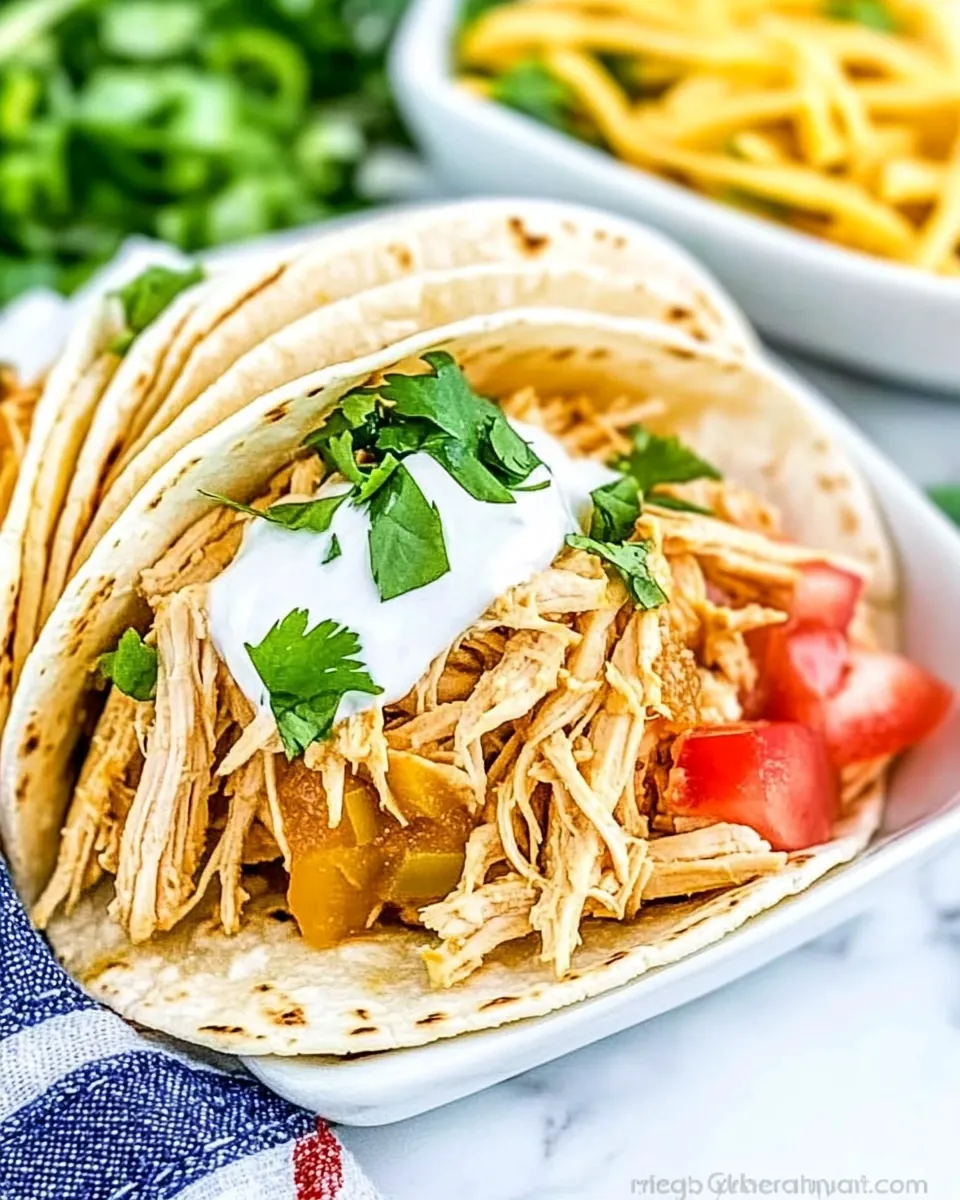 Slow Cooker Cool Ranch Chicken Tacos