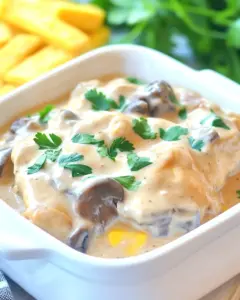 Slow Cooker Creamy Mushroom Fiesta Ranch Chicken