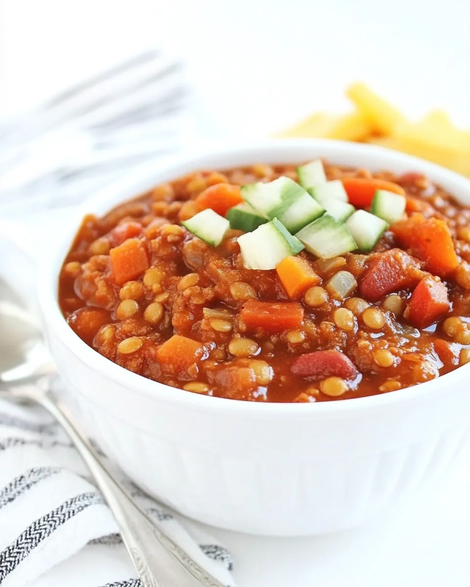 Slow Cooker Lentil Chili