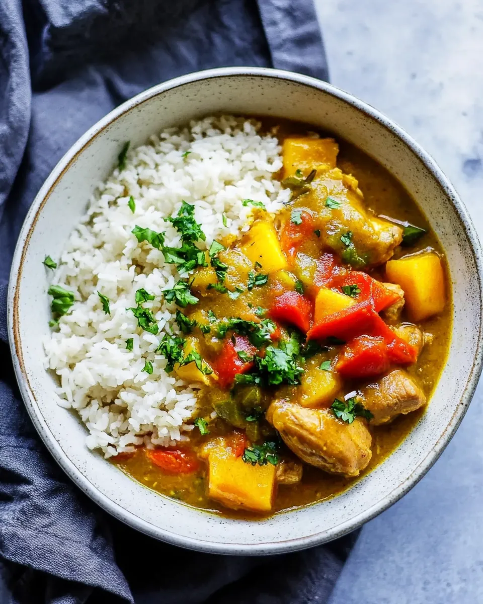 Slow Cooker Mango Chicken Curry