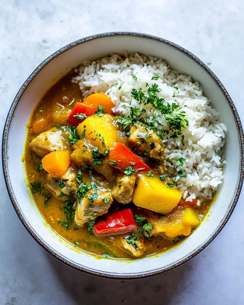 Slow Cooker Mango Chicken Curry