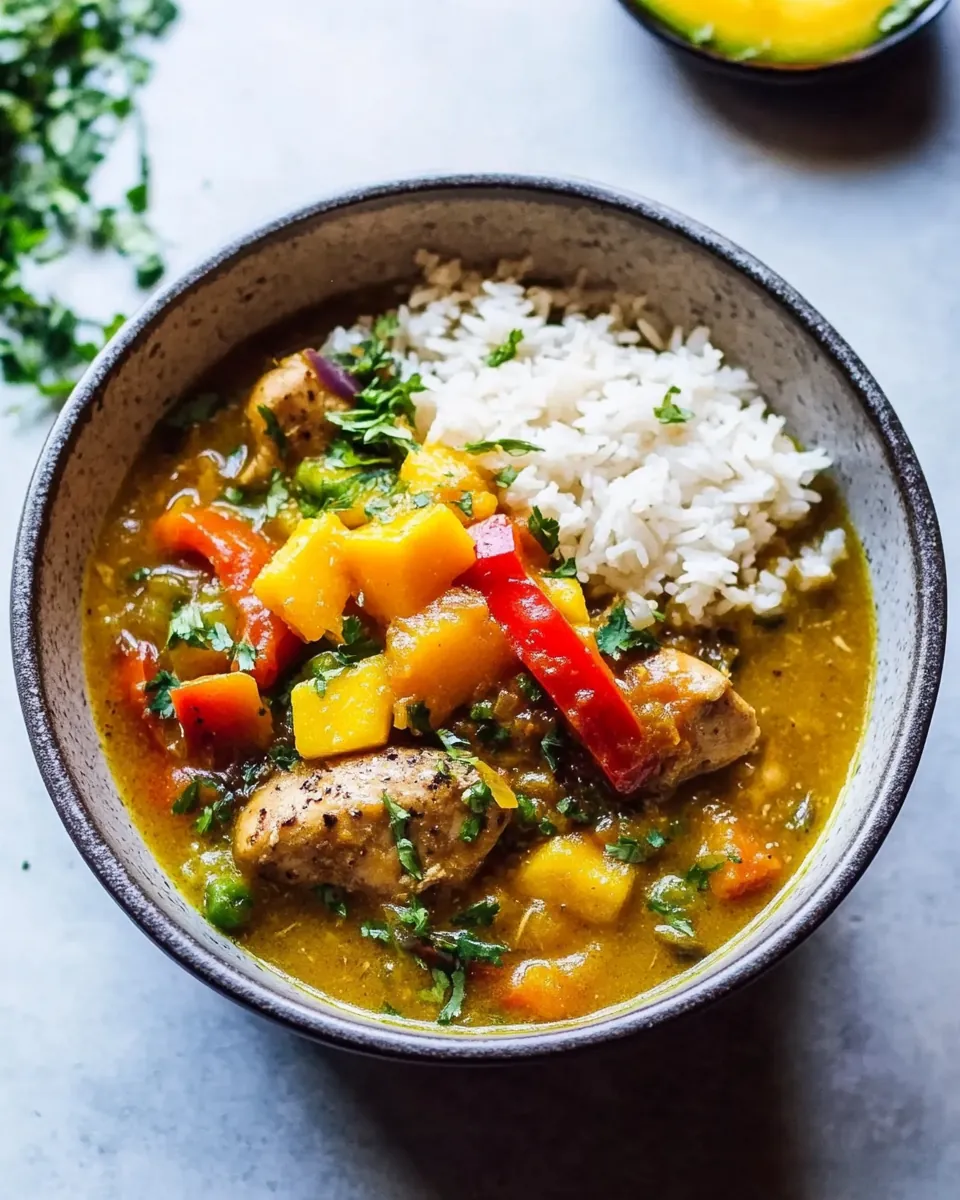 Slow Cooker Mango Chicken Curry
