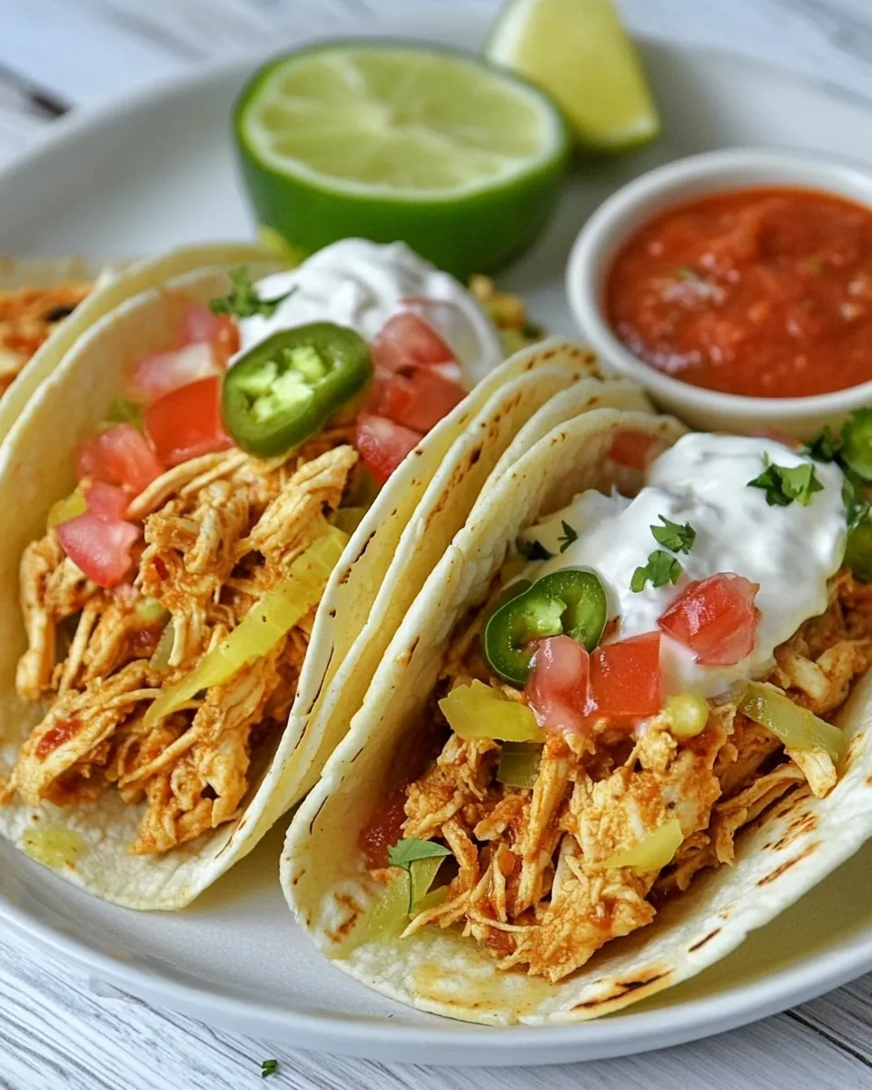 Slow Cooker Protein Chicken Tacos