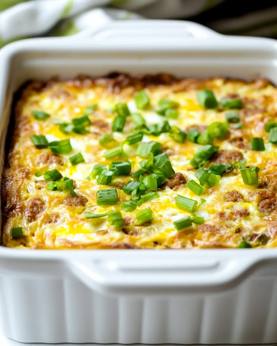 Slow Cooker Sausage Egg Casserole
