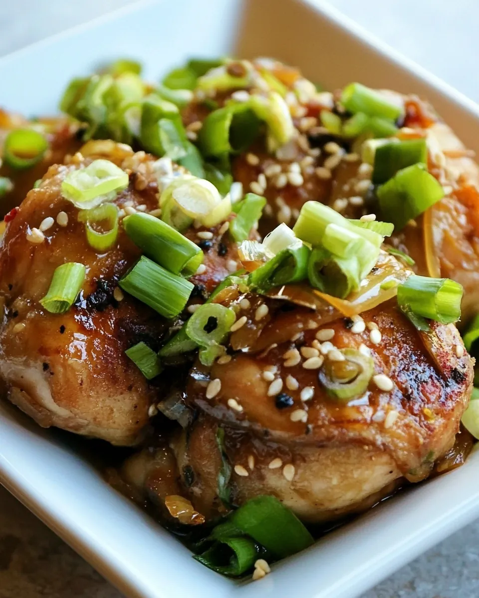 Slow Cooker Tamari Glazed Chicken