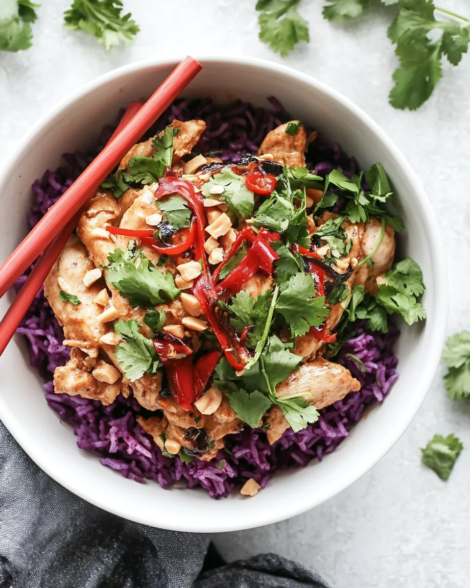 Slow Cooker Thai Inspired Peanut Chicken