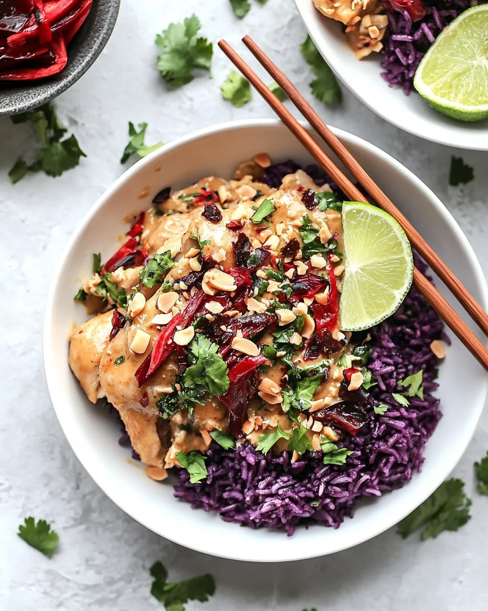 Slow Cooker Thai Inspired Peanut Chicken