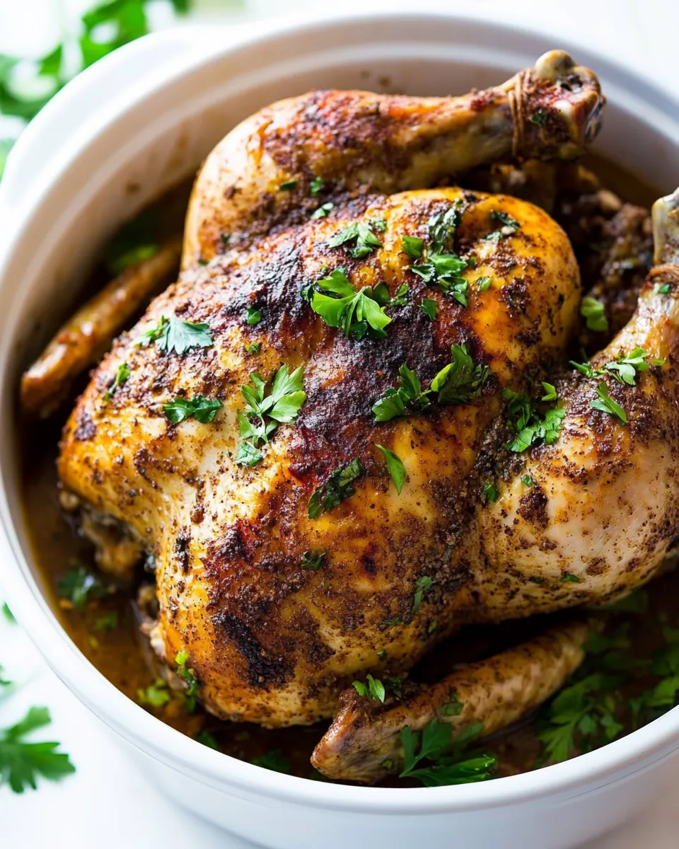 Slow Cooker Whole Chicken