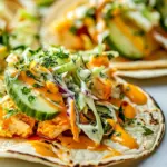 Smashed Buffalo Chicken Tacos