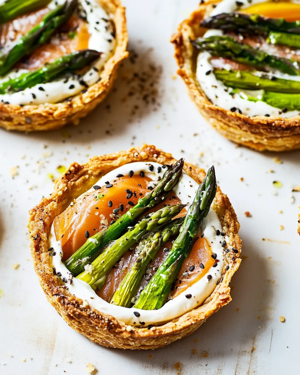 Smoked Salmon Asparagus Tarts