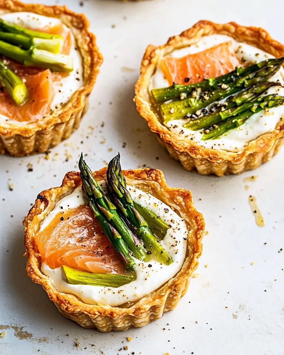 Smoked Salmon Asparagus Tarts