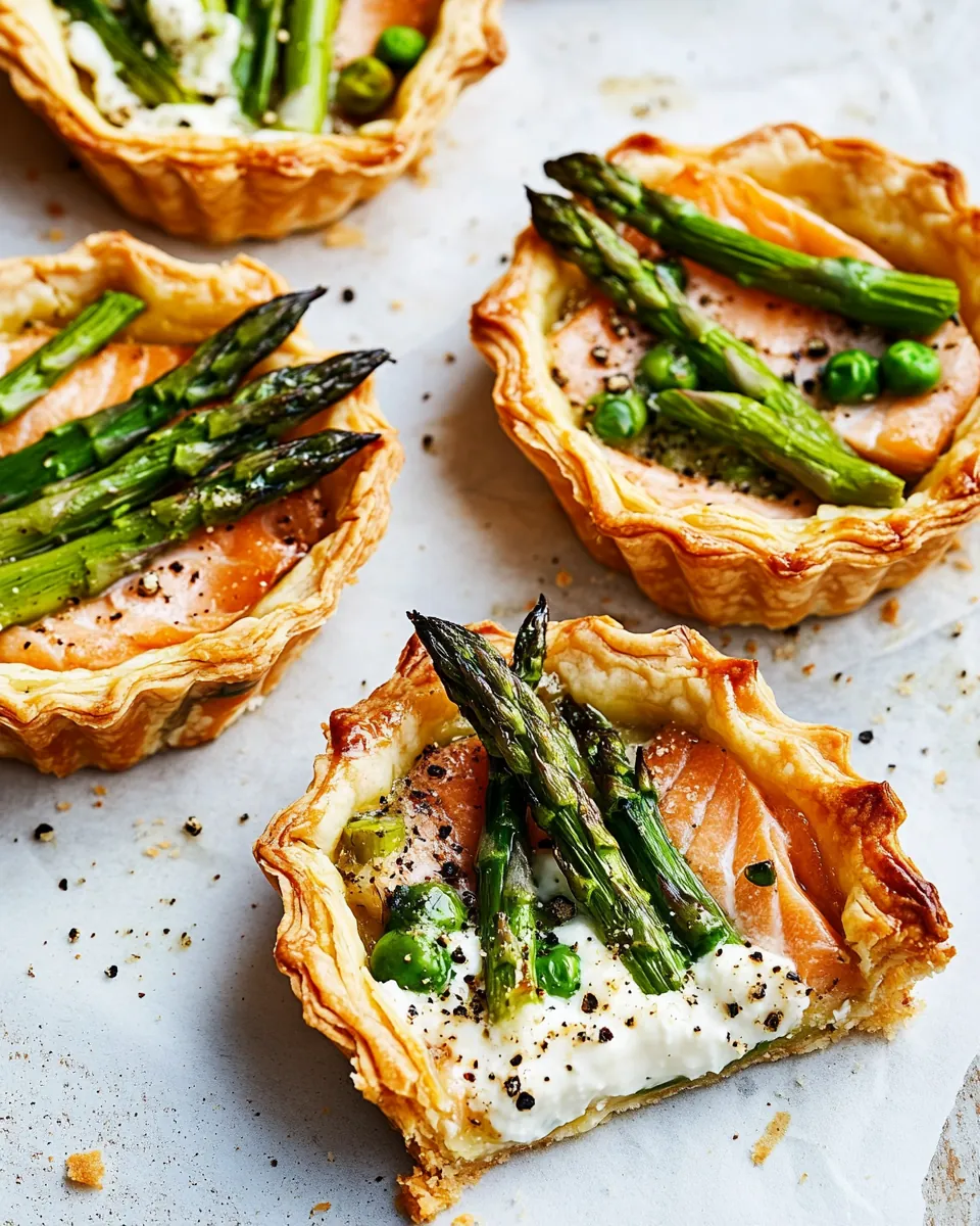 Smoked Salmon Asparagus Tarts