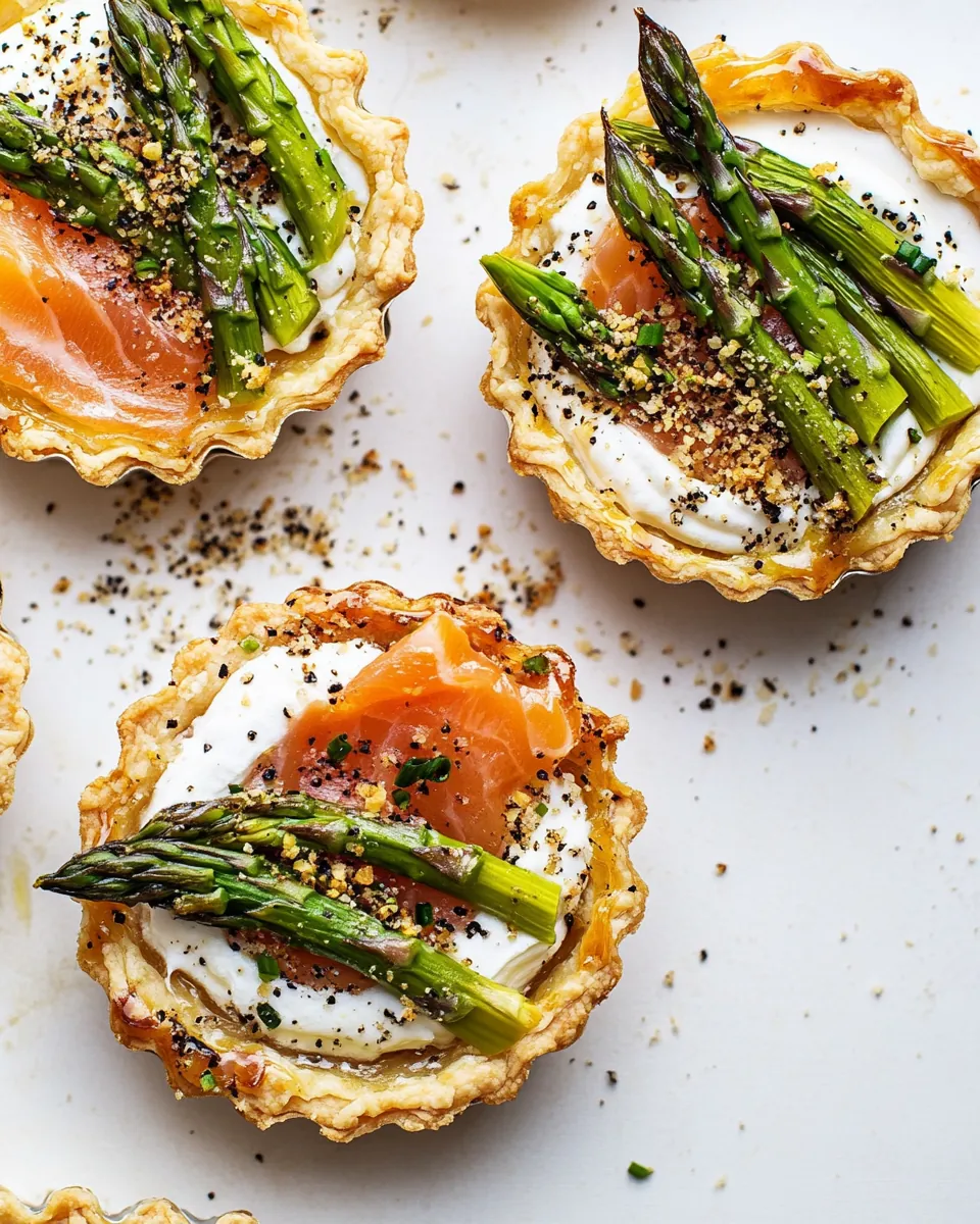 Smoked Salmon Asparagus Tarts