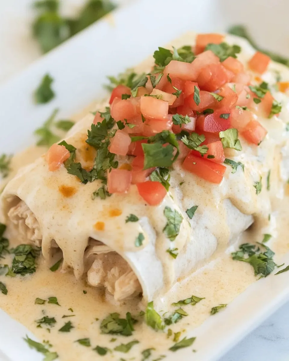 Smothered Ranch Chicken Burritos