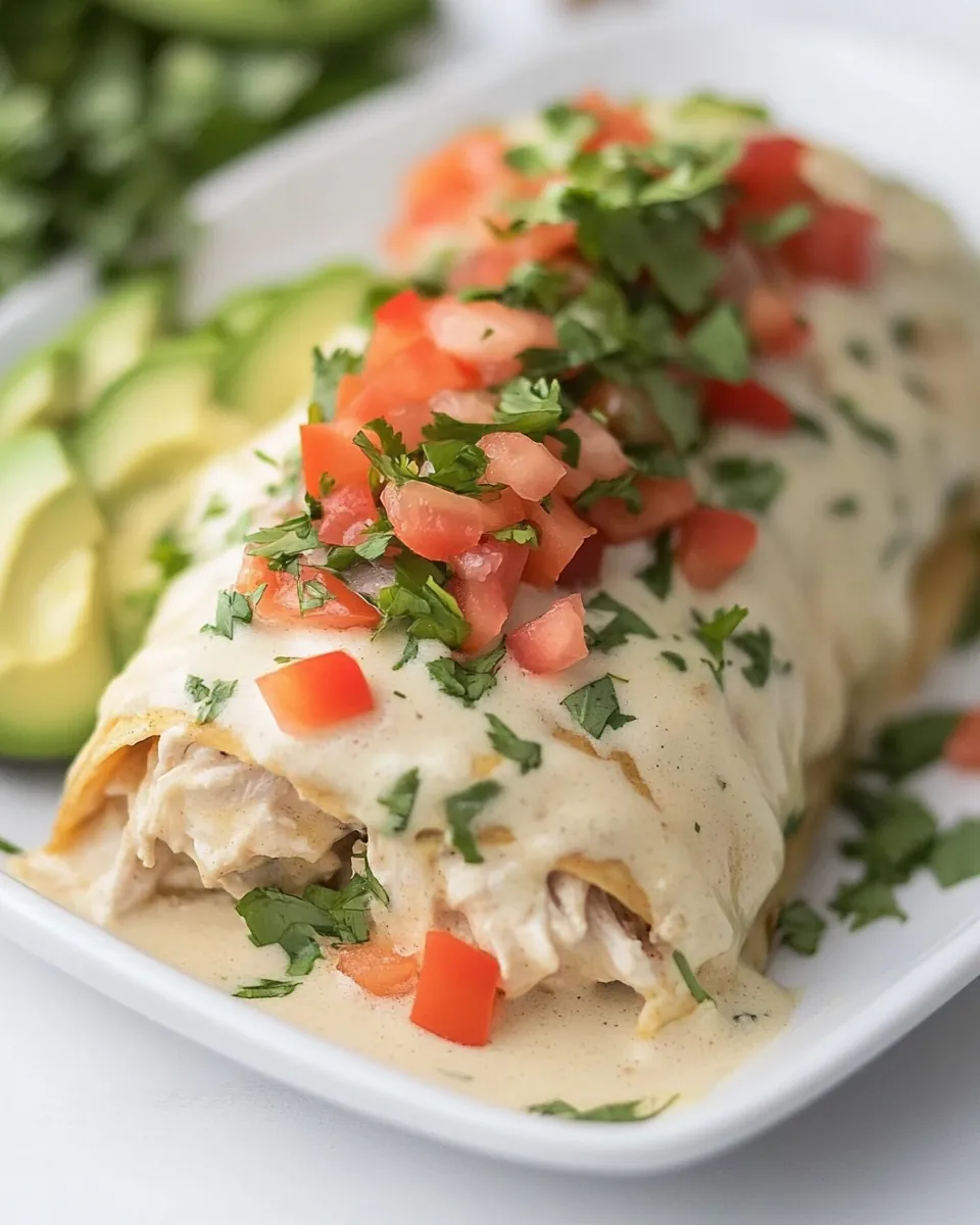 Smothered Ranch Chicken Burritos