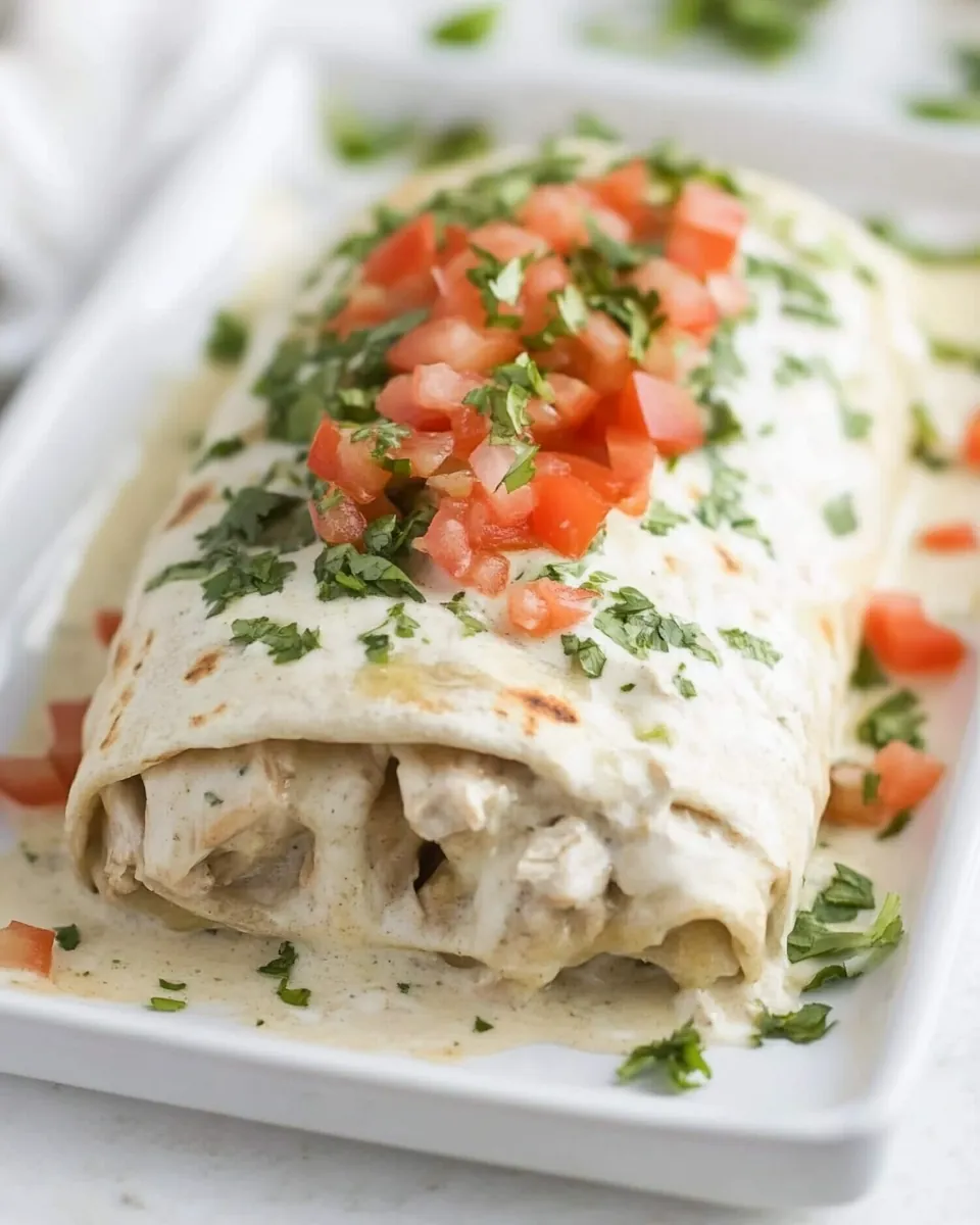 Smothered Ranch Chicken Burritos