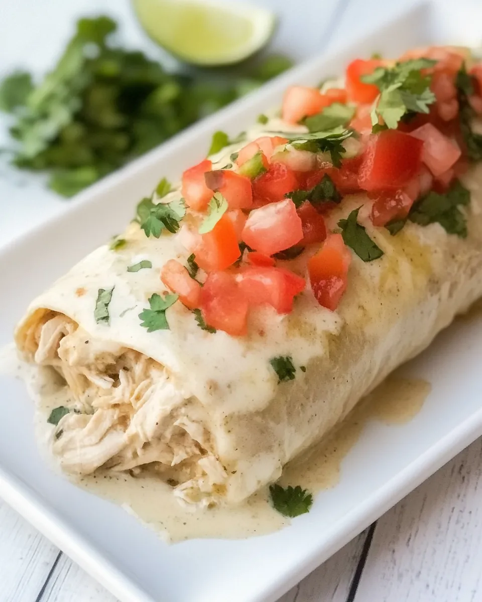 Smothered Ranch Chicken Burritos