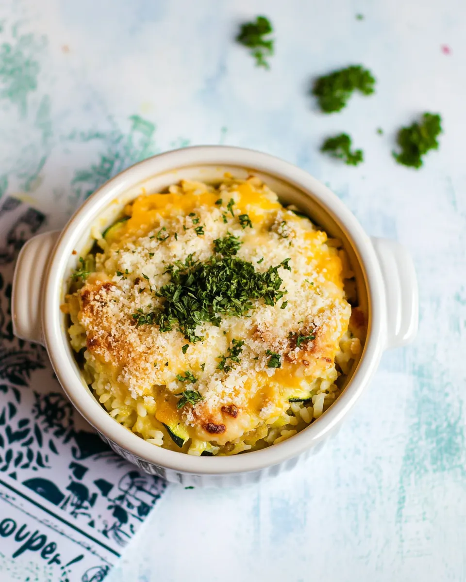 Cheesy Chicken Zucchini Rice