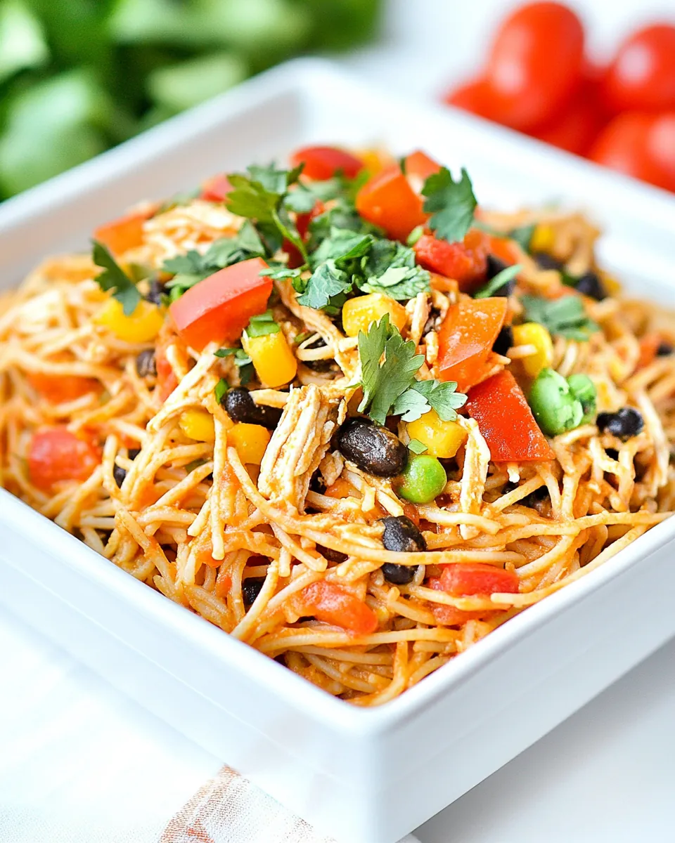Southwestern Chicken Spaghetti