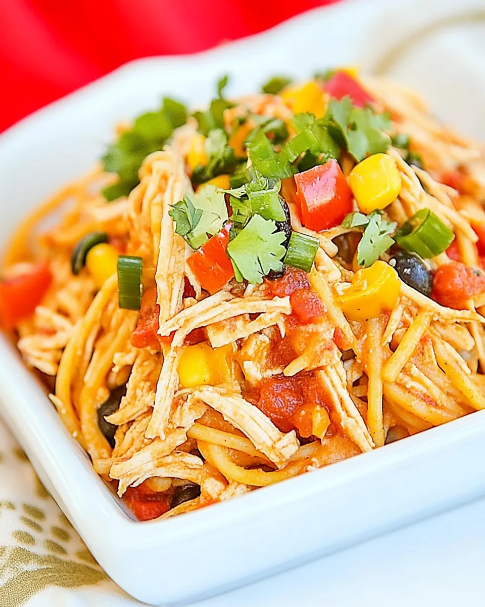 Southwestern Chicken Spaghetti