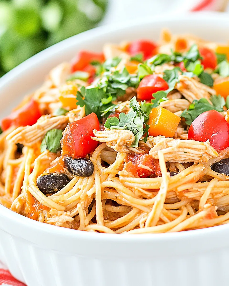 Southwestern Chicken Spaghetti