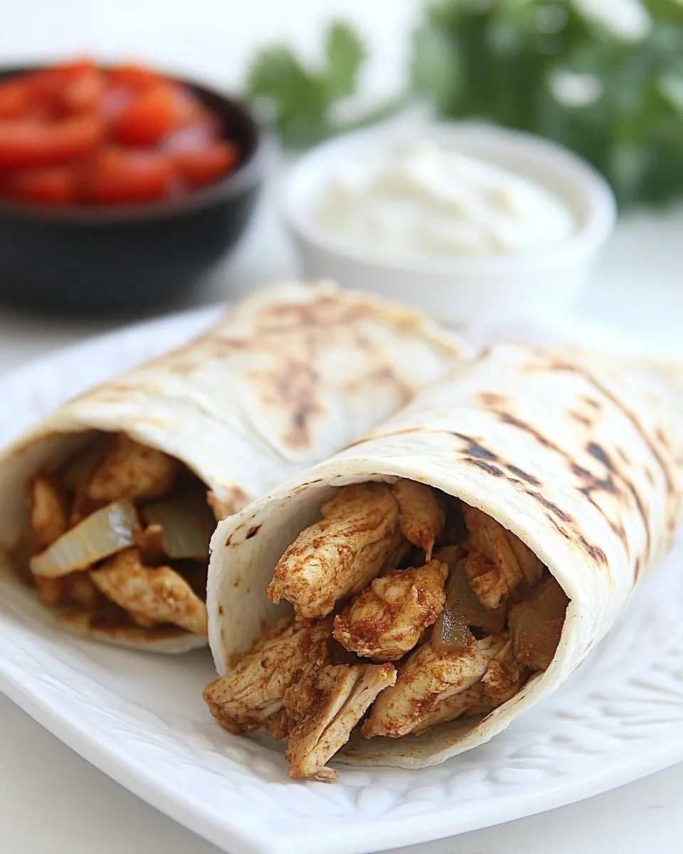 Spiced Chicken Shawarma Wraps