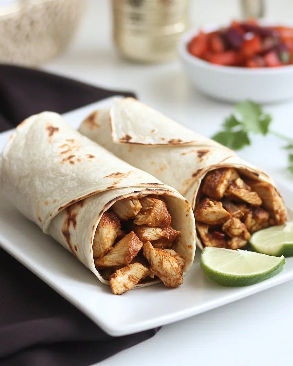 Spiced Chicken Shawarma Wraps