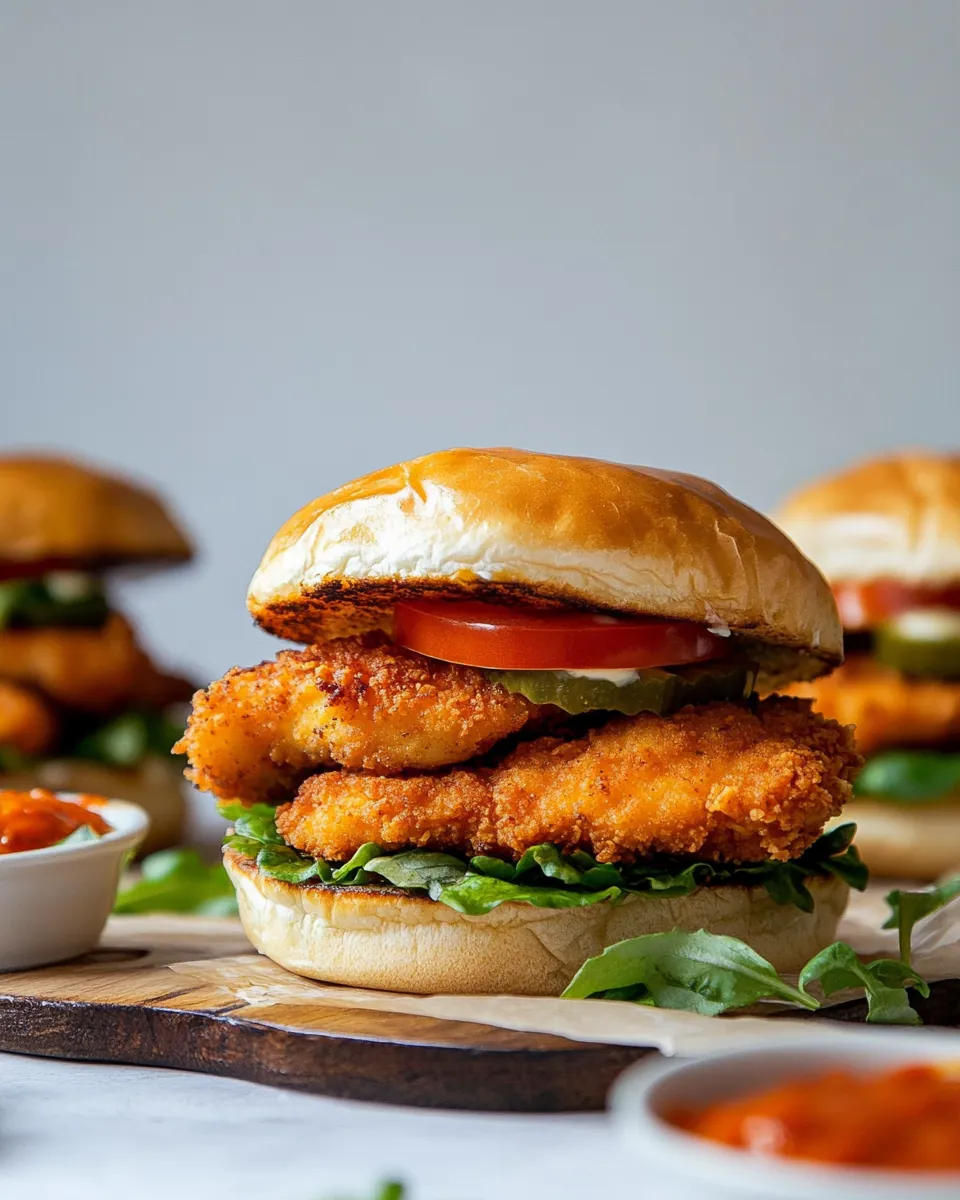 Spicy Breaded Fried Chicken Sandwich