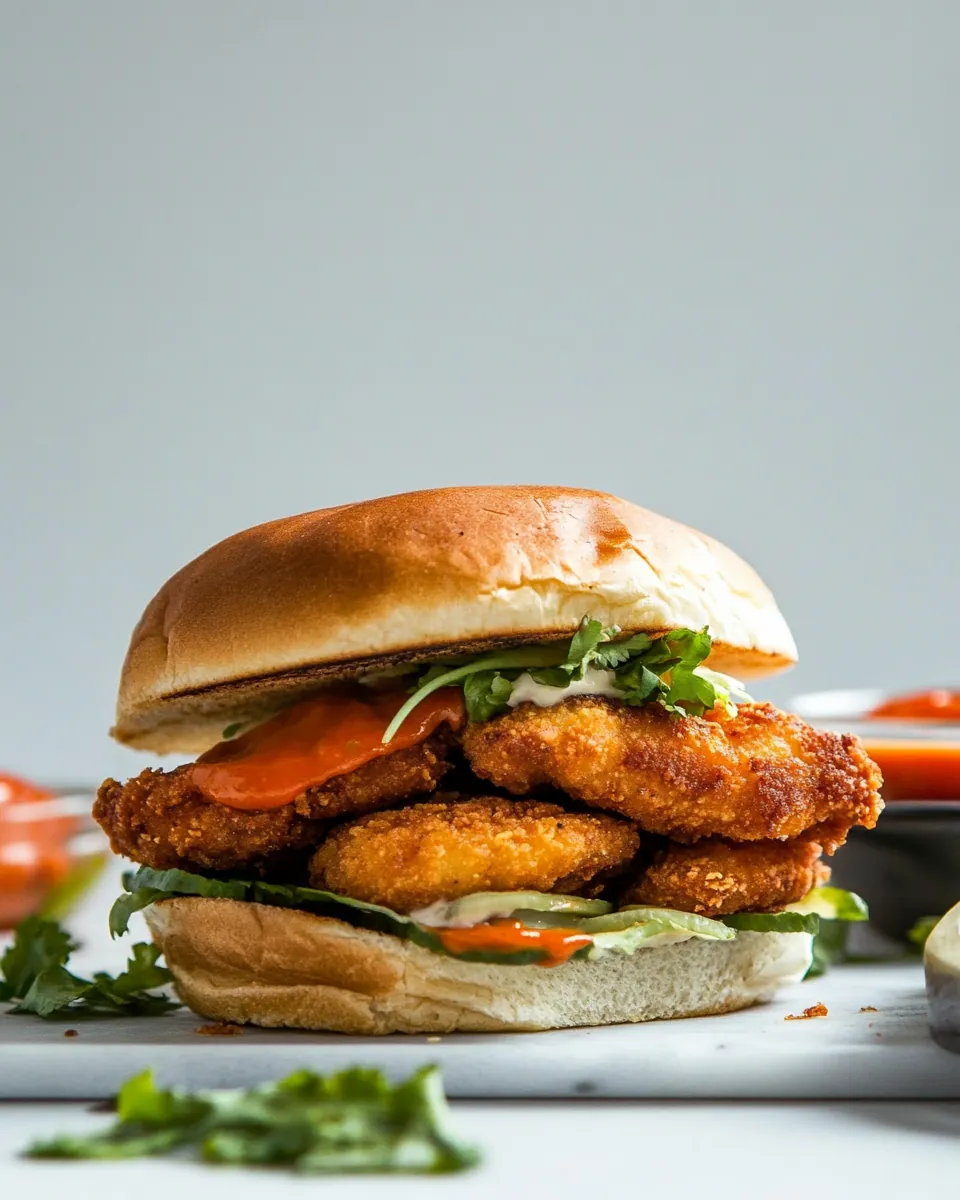 Spicy Breaded Fried Chicken Sandwich