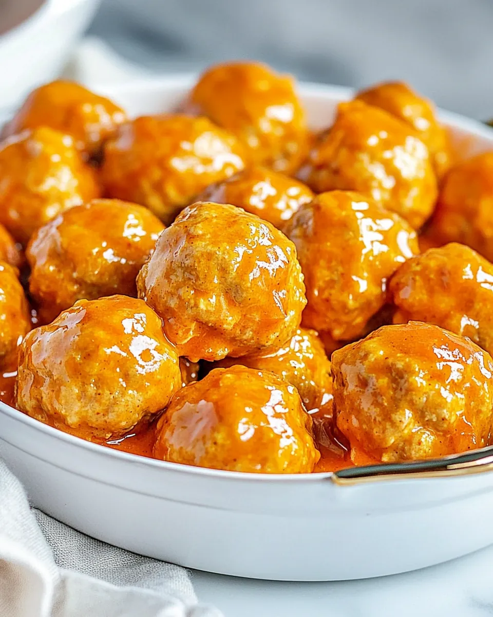 Spicy Buffalo Chicken Meatballs
