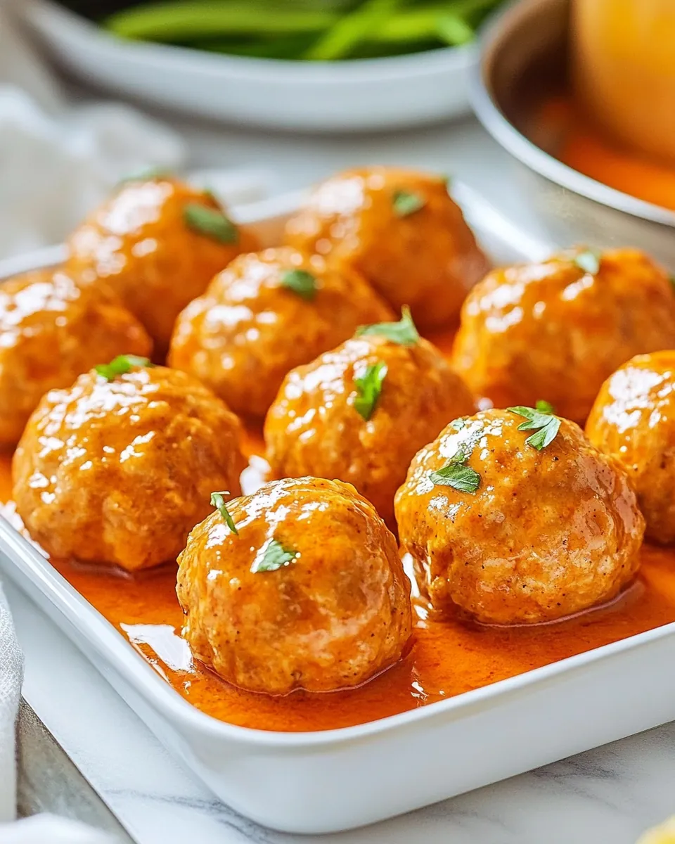 Spicy Buffalo Chicken Meatballs