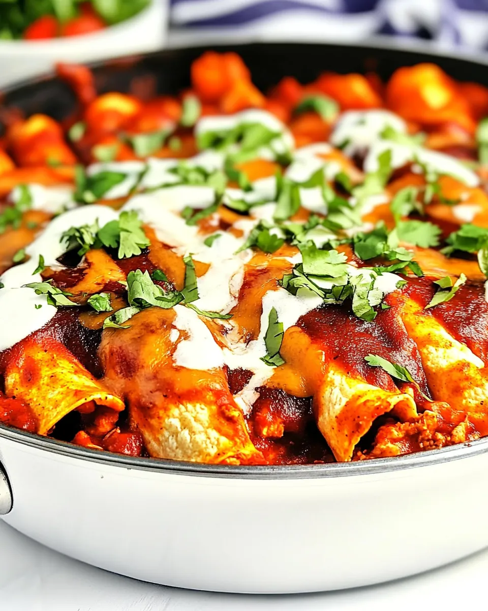 Spicy Chicken Enchilada Skillet