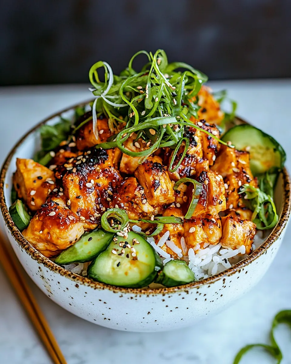 Spicy Chicken Yum Yum Rice Bowls