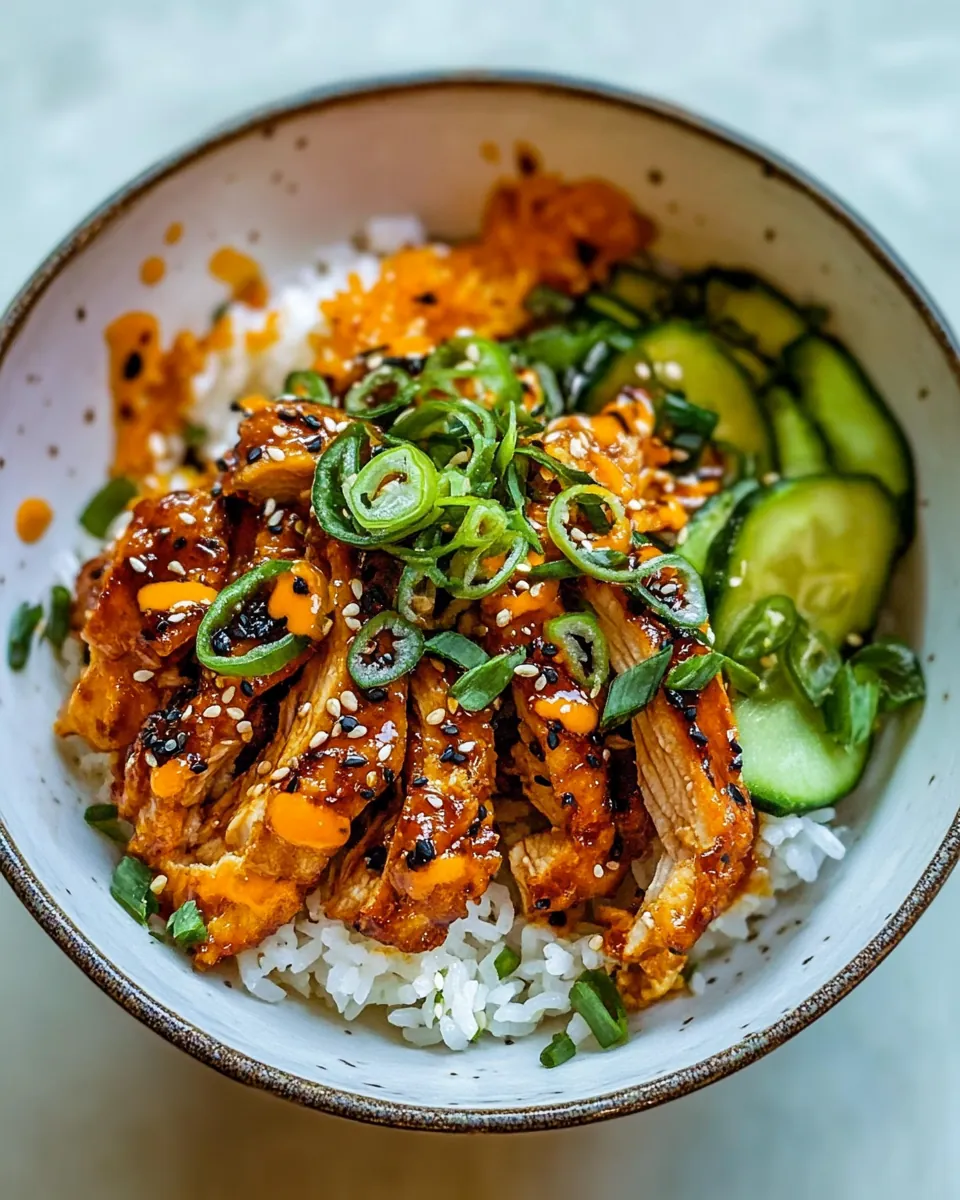Spicy Chicken Yum Yum Rice Bowls