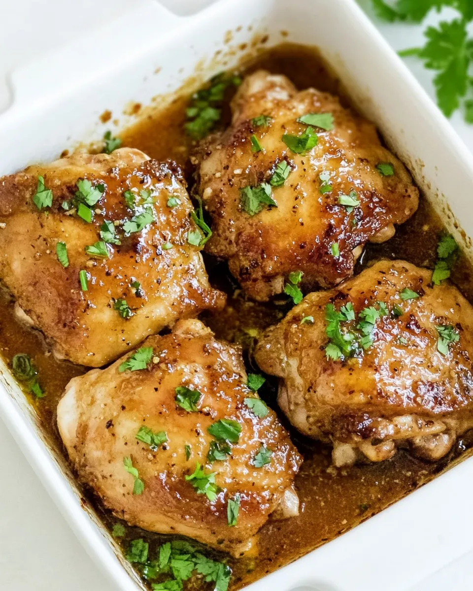 Spicy Honey Garlic Chicken Thighs