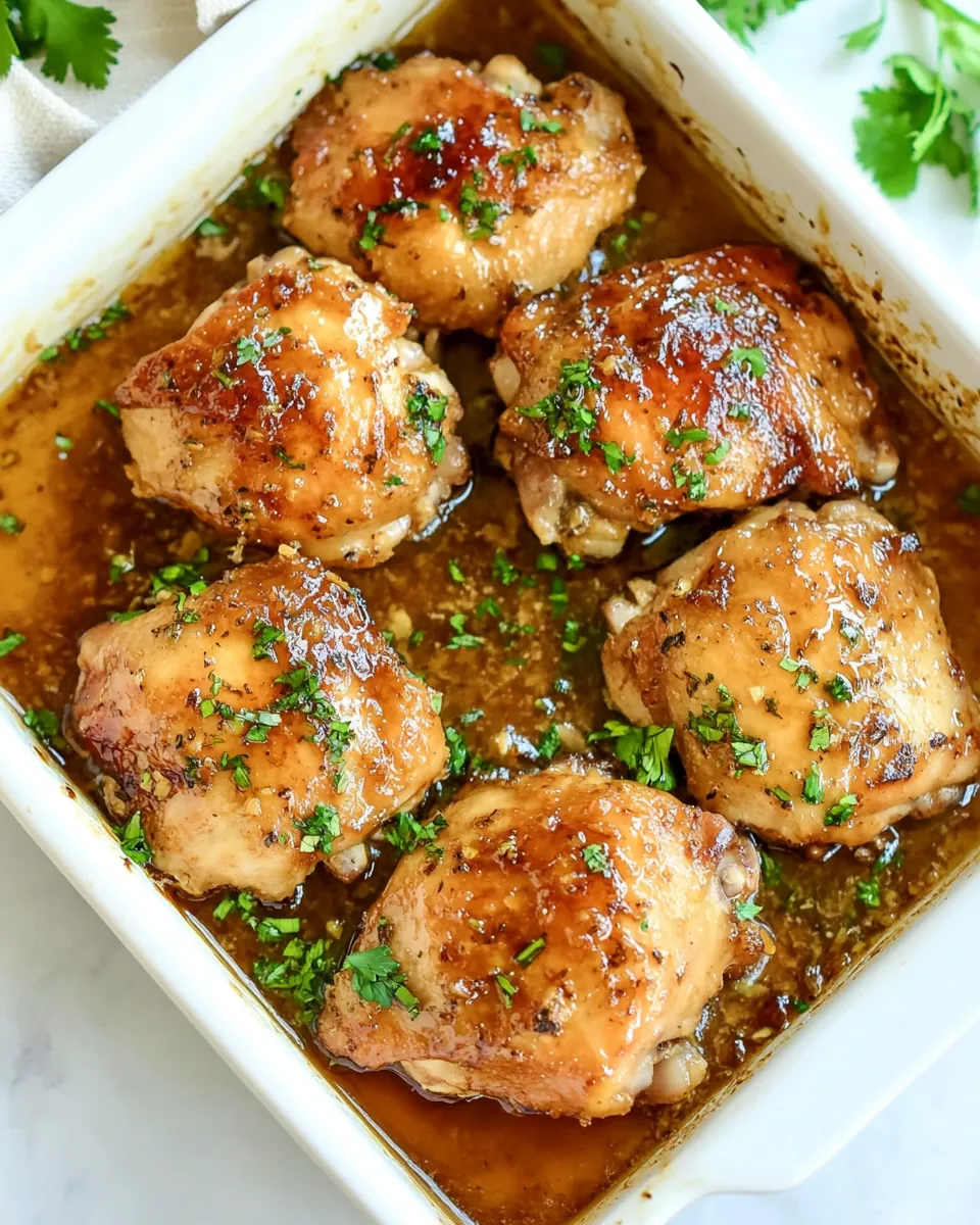 Spicy Honey Garlic Chicken Thighs
