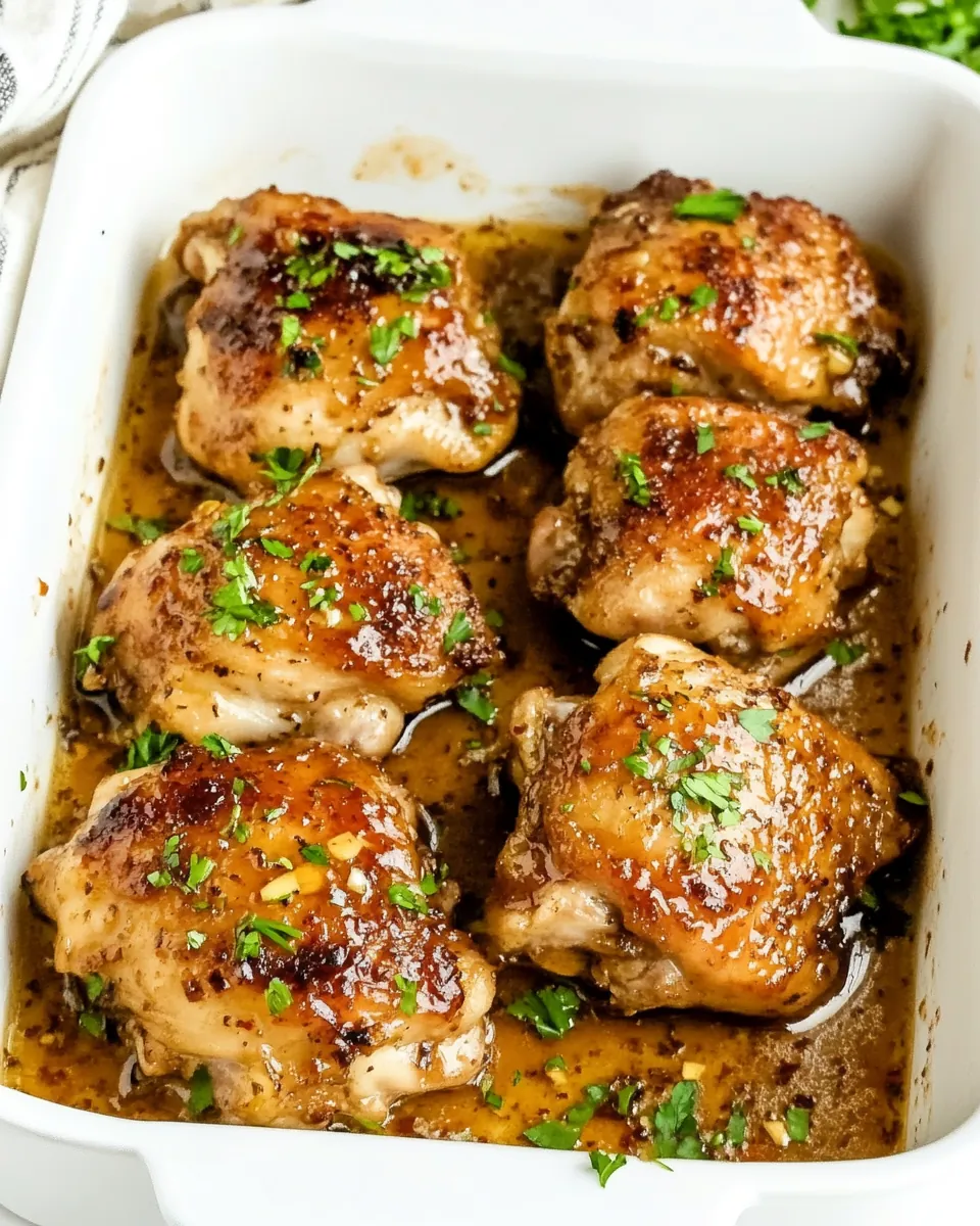 Spicy Honey Garlic Chicken Thighs
