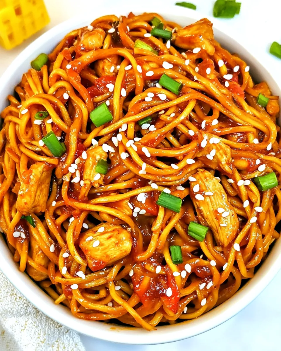 Spicy Sriracha Chicken Noodles